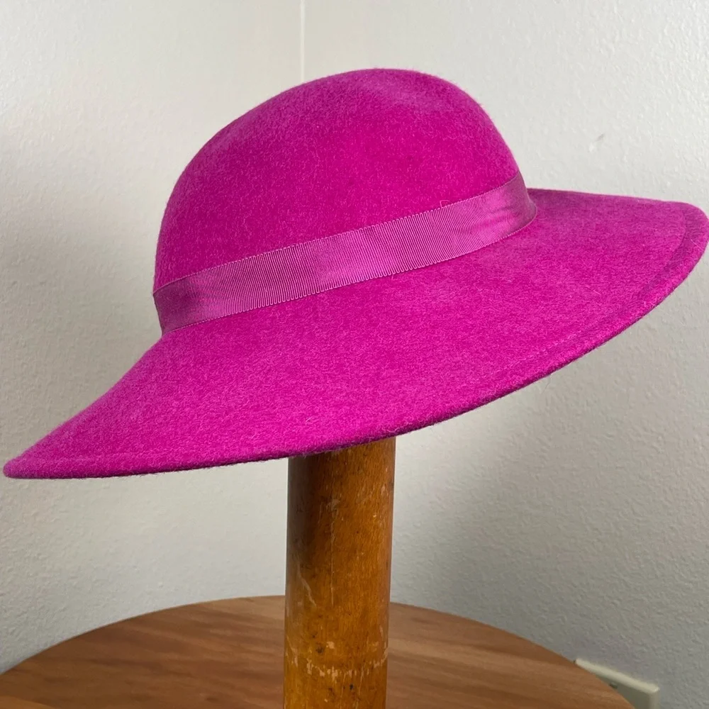 Vtg Sonni San Francisco Lancaster Felted Wool Kentucky Derby Cap Hat Pink - Picture 3 of 8